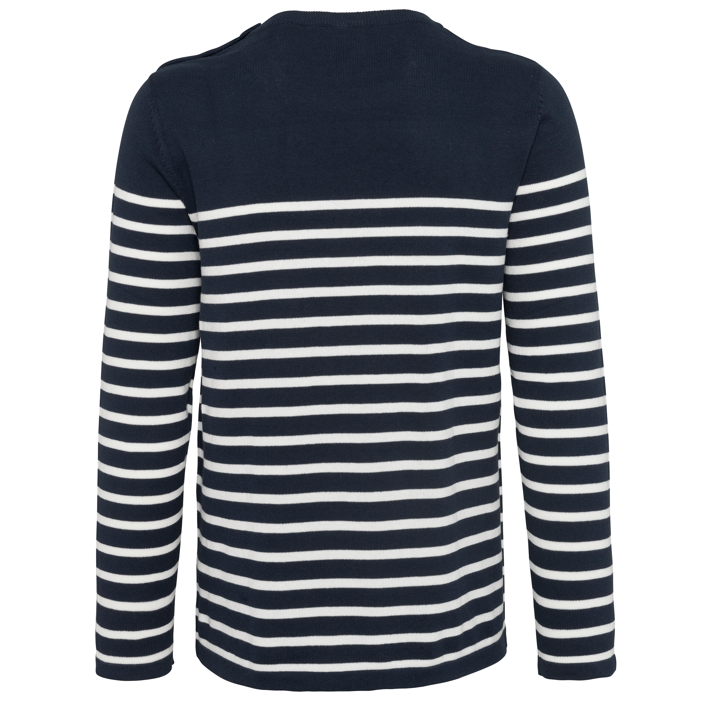 Striped Navy / Off White
