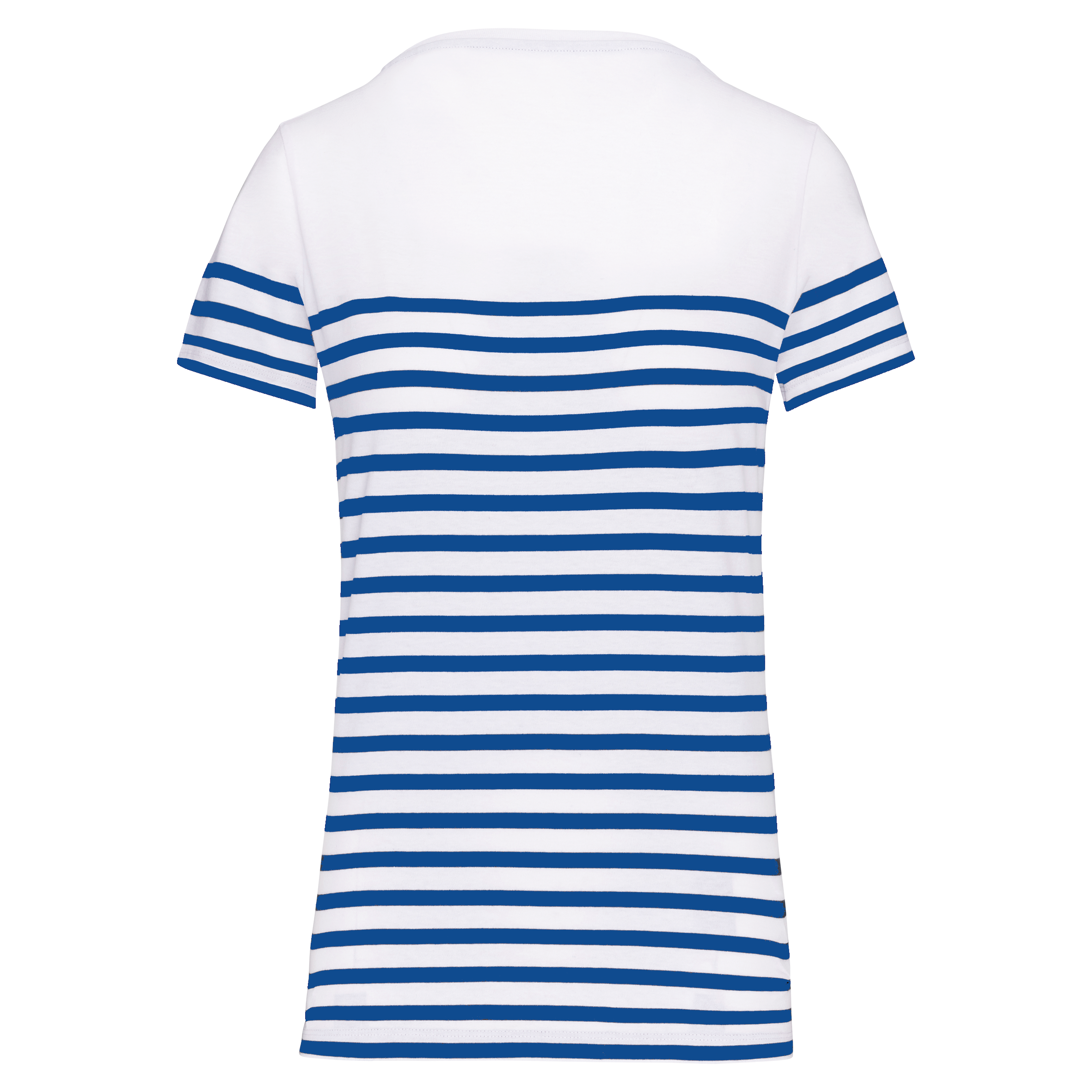 White / Royal Blue Stripe