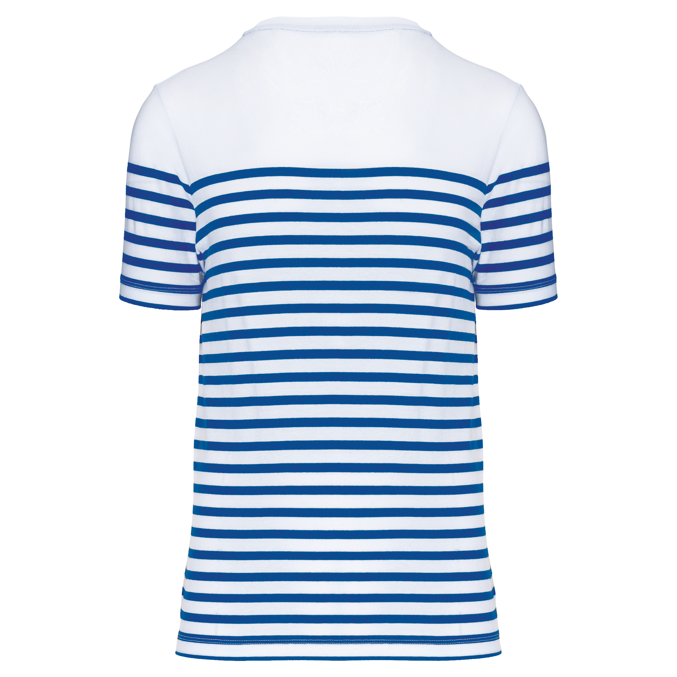 White / Royal Blue Stripe