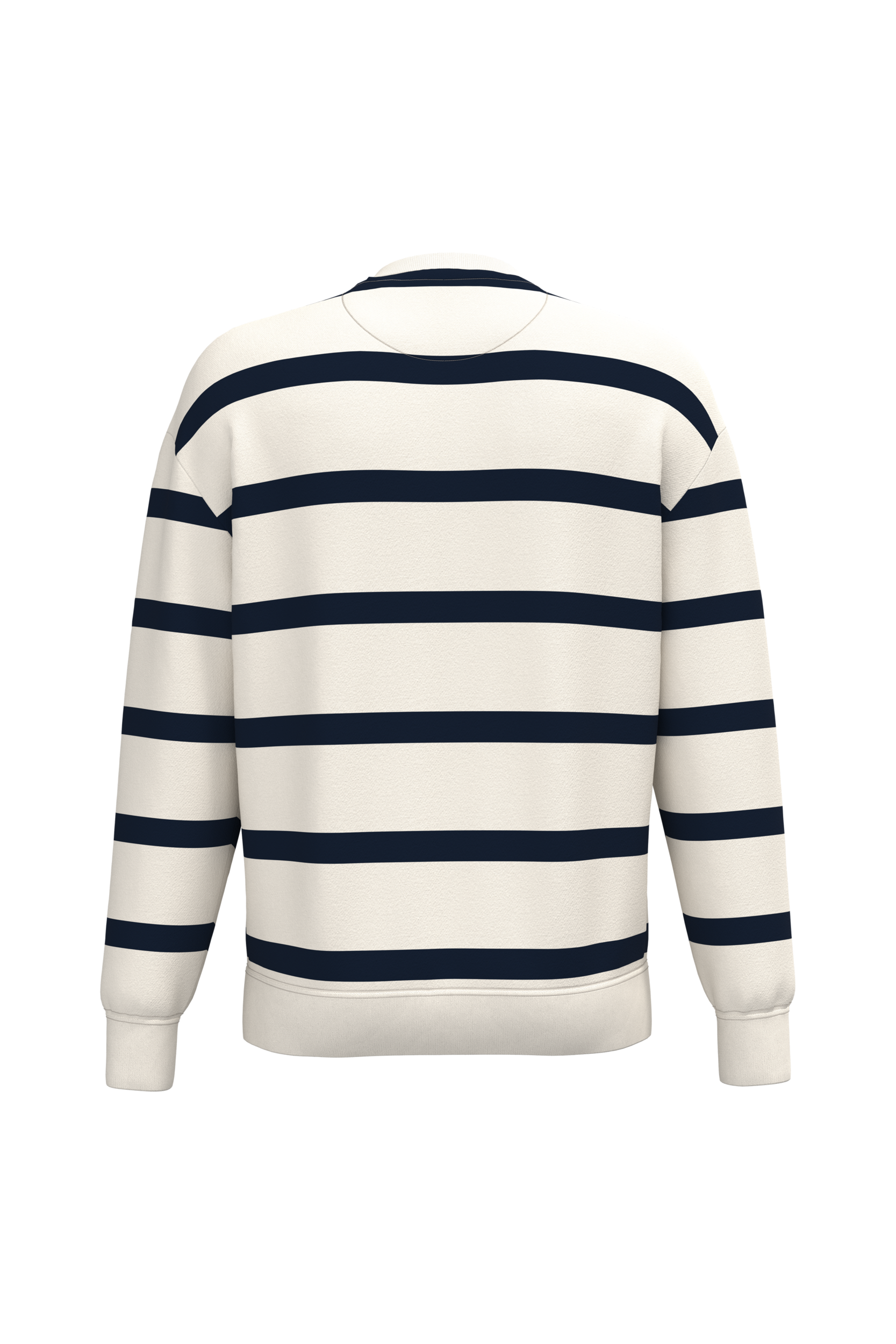 Ivory/ Navy blue stripes